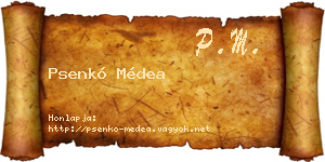 Psenkó Médea névjegykártya